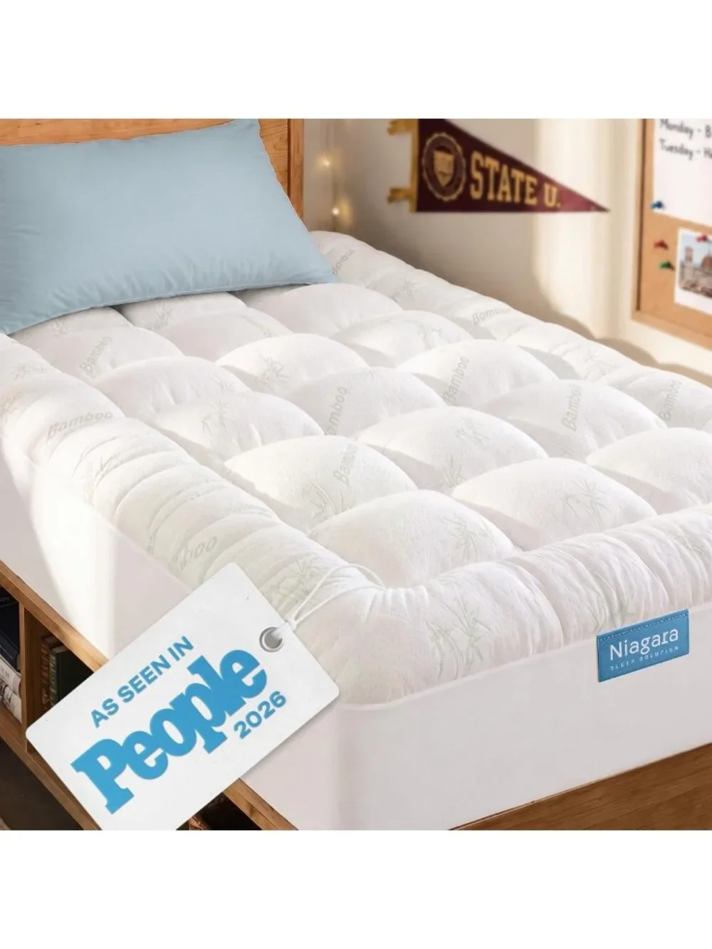 Ultra Soft Twin XL Mattress Topper for Back Pain Relief & Comfort - Sleep